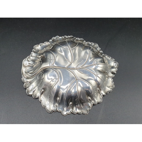 124 - An Elizabeth ll silver Leaf Dish, Birmingham 1962, 5 1/4in