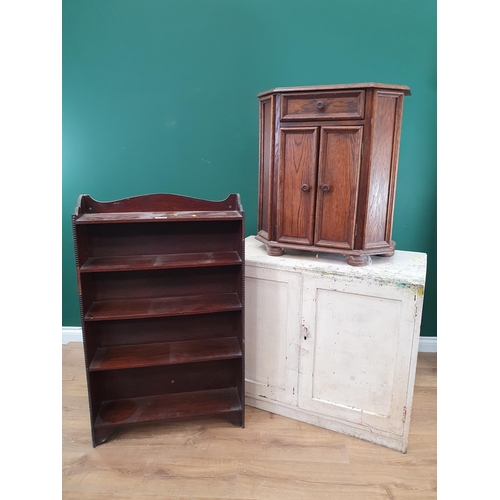 17 - A white painted two door Cupboard 2ft 7