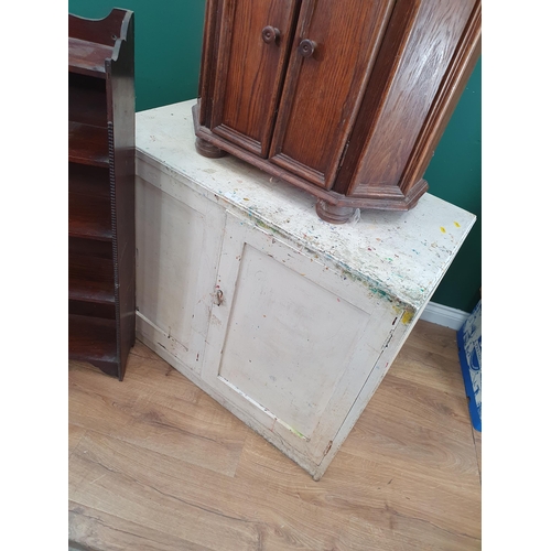 17 - A white painted two door Cupboard 2ft 7