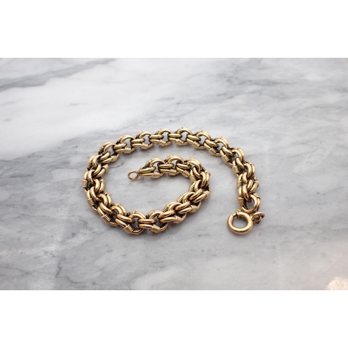 181 - A Portuguese gold fancy link Bracelet, stamped 800, approx 20cms long, approx 16.90gms