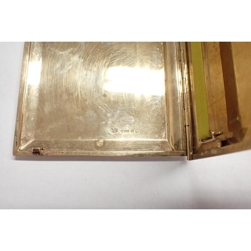 200 - A 9ct gold Cigarette Case with engine turning, approx 150gms