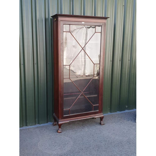 248 - A Georgian style mahogany open Bookcase on claw and ball feet 5ft 9in H x 2ft 9in W