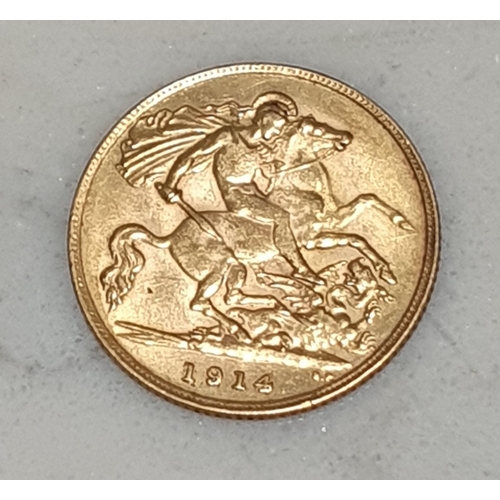 277 - George V 1914 gold Half Sovereign