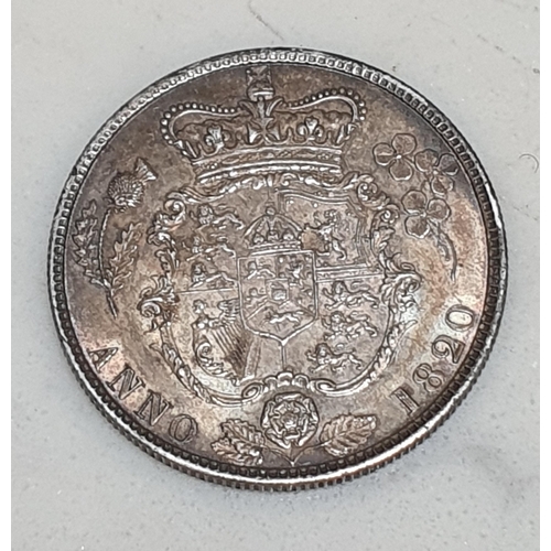 278 - George IV 1820 farmshed shield Half Crown