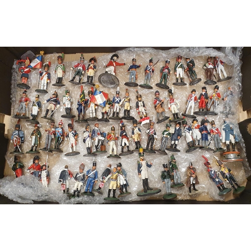 299 - A collection of mostly Napoleonic type Del-prado lead Figures, to include British and french types e... 