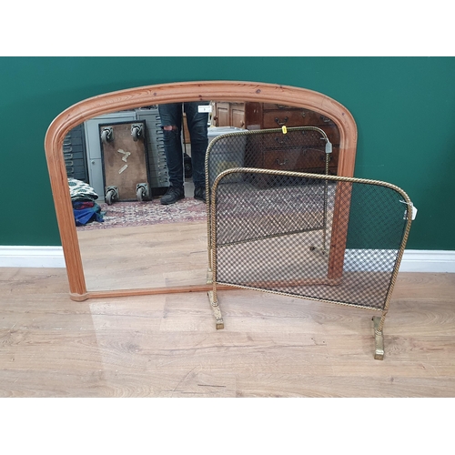 Victorian brass fire screen 1