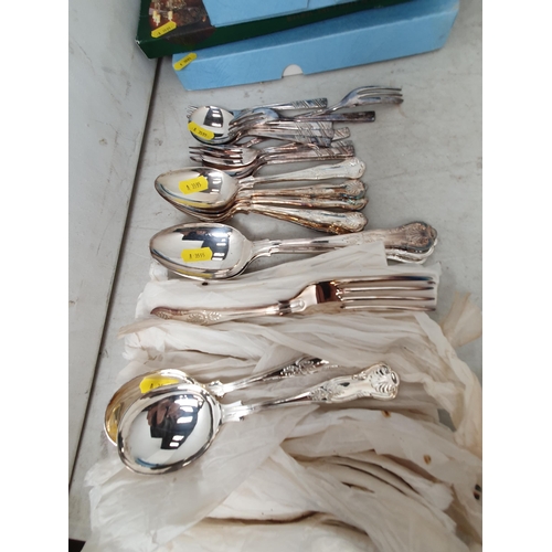 346 - A quantity of plated Cutlery