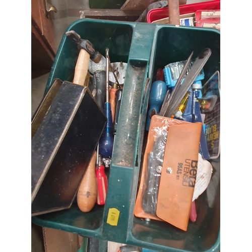 363 - Three Boxes of assorted Tools including, Planers, Spanners, Nails, Pins, etc.