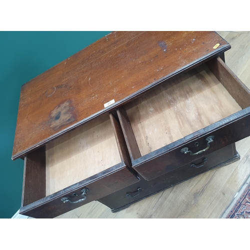 471 - A 19th Century oak Chest of two short and three long drawers 3ft 2in W x 3ft 1in H