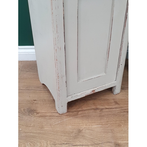 475 - A pair of white painted Bedside Cupboards fitted frieze drawer 2ft 7in H x 1ft 4in W