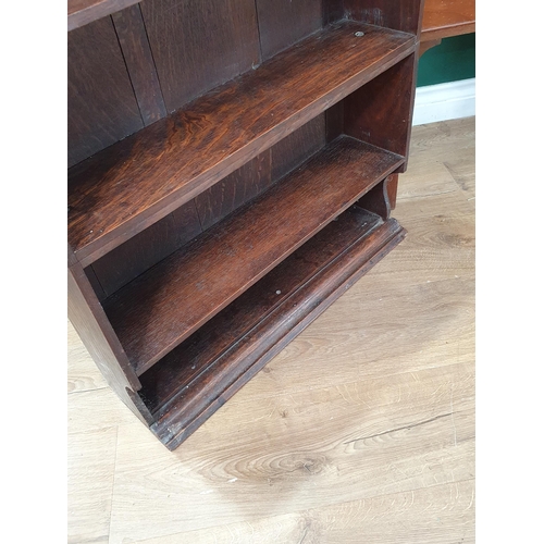 496 - A 19th Century mahogany and glazed Bookcase on base fitted two short and two long drawers 5ft 9in H ... 