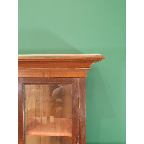 496 - A 19th Century mahogany and glazed Bookcase on base fitted two short and two long drawers 5ft 9in H ... 