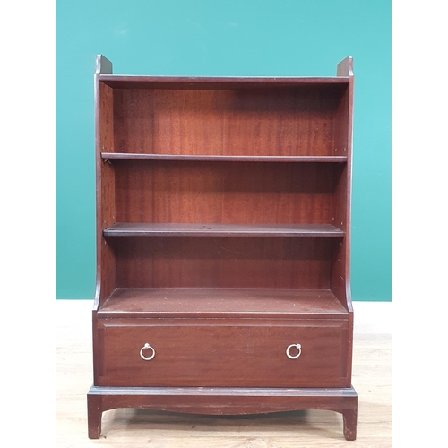 509 - A modern mahogany Waterfall Bookcase 3ft 8in H x 2ft 6in W