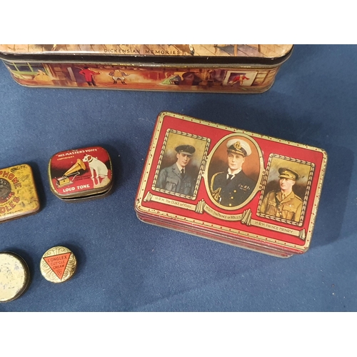 533 - A small collection of assorted Advertising Tins.