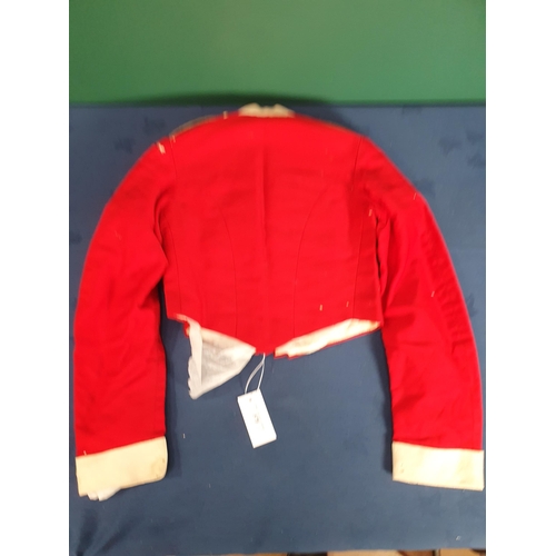 578 - A Childs red Military style Jacket (Moth Damaged).