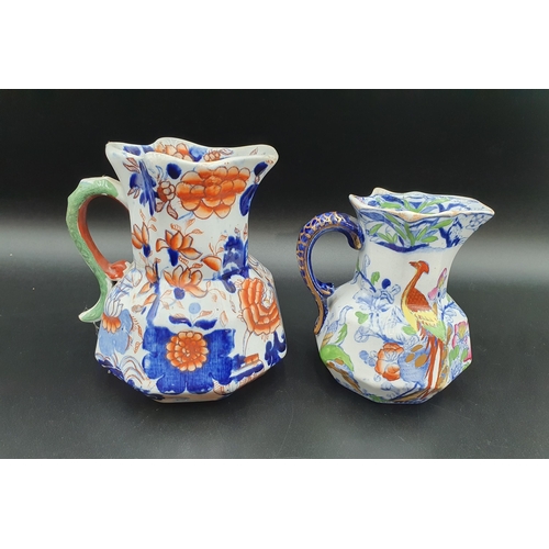 59 - A Mason's Ironstone China octagonal Jug with Imari design in iron red and blue, 5in, and another, sm... 