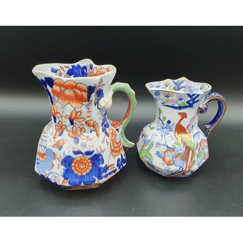 59 - A Mason's Ironstone China octagonal Jug with Imari design in iron red and blue, 5in, and another, sm... 