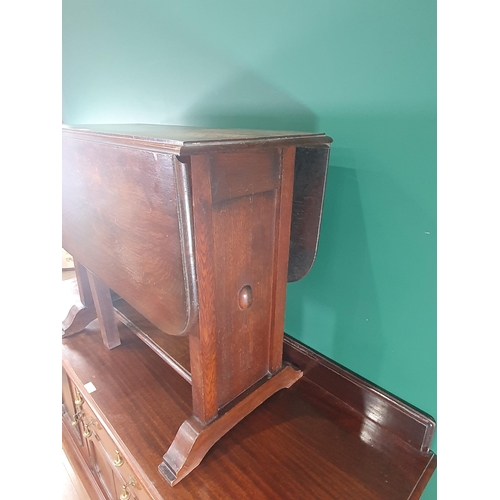 6 - A mahogany Sideboard with raised gallery, fitted two drawers above pair of cupboard doors, flanked b... 