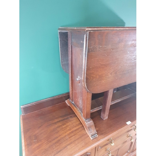 6 - A mahogany Sideboard with raised gallery, fitted two drawers above pair of cupboard doors, flanked b... 