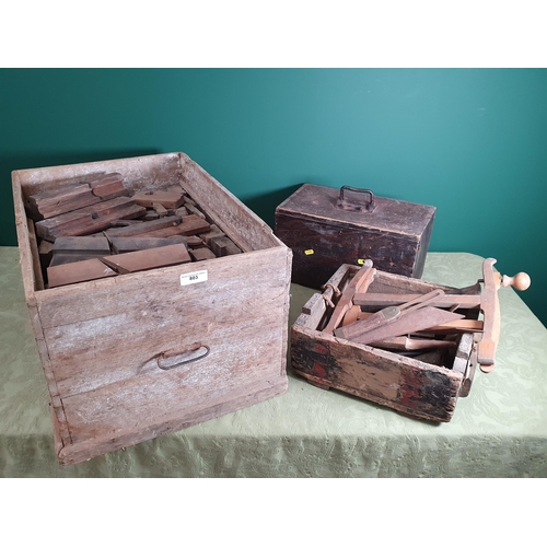 803 - A quantity of wood working Tools and Planers and a Bench Micrometer