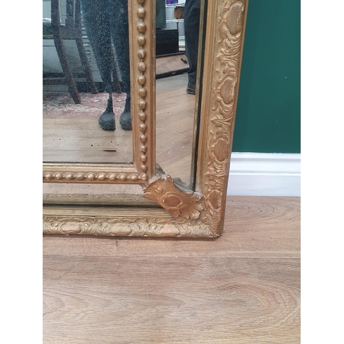 811 - A gilt framed Wall Mirror with pierced scrolled surmount, A/F, 4ft 1in H x 3ft 3in W