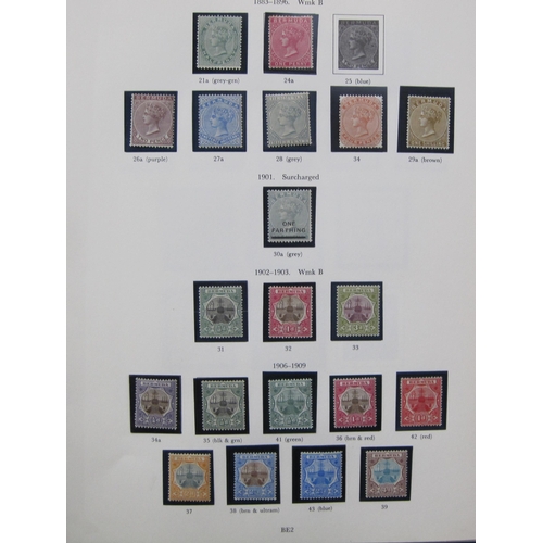 401 - A Stamp Collection for Bahamas/Bermuda; and The Saints (St Lucia, Vincent, Kitts and Nevis), QuV-KGV... 