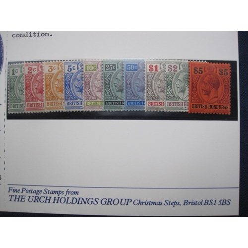 408 - A mint Stamp stock selection comprising British Honduras 1913-1921 Series (ten values to $5, SG 101-... 