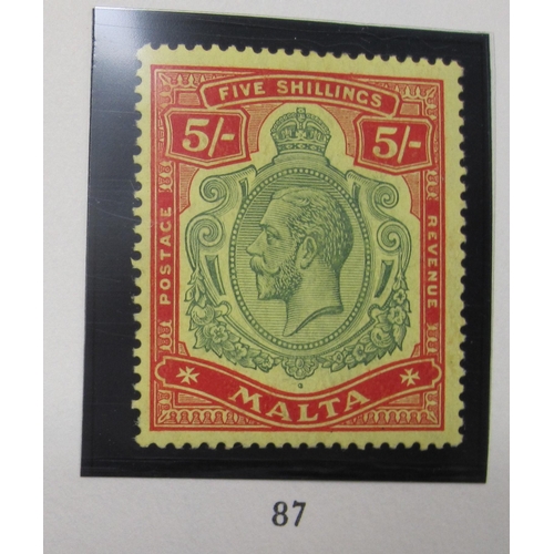 409 - A Stamp Collection, Malta and Gibraltar, in a Stanley Gibbons Stamp Album, mint, QV-QEII