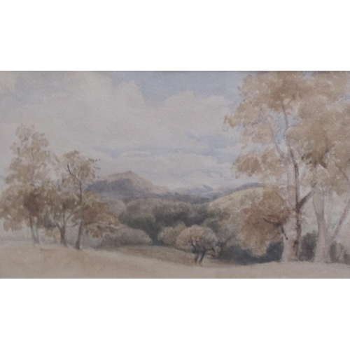 415 - CIRCLE OF PETER DE WINT. Landscape with Trees, watercolour, 10 x 15½in, Provenance. Gerald Newman Ga... 