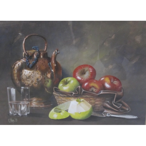 418 - CHRISTOPHER HOPE. Peeled Apple, signed, and dated (19)89, gouache heightened with white, 12 x 14½in;... 