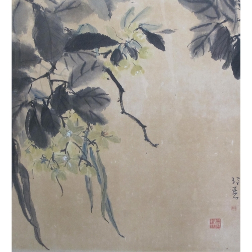 436 - CHINESE SCHOOL, 20th Century. Branches and Leaves, watercolour, 28 x 25in