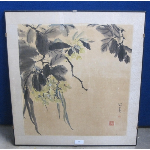 436 - CHINESE SCHOOL, 20th Century. Branches and Leaves, watercolour, 28 x 25in