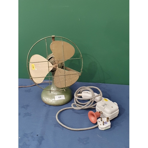 486 - An H. Frost & Co electric Fan (failed PAT), and a 