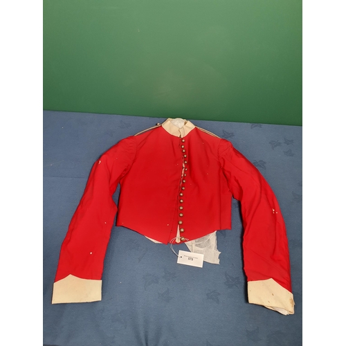 487 - A Childs red Military style Jacket (Moth Damaged). (R2).