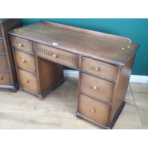 11 - An Old Charm style Kneehole Desk 2ft 6