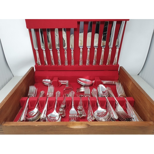 111 - A Canteen of EPNS Cutlery, Dubarry pattern for 12 persons, plus extra items, in case, George Butler ... 