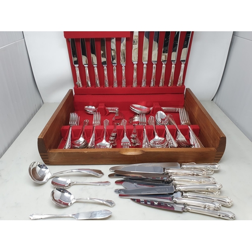 111 - A Canteen of EPNS Cutlery, Dubarry pattern for 12 persons, plus extra items, in case, George Butler ... 