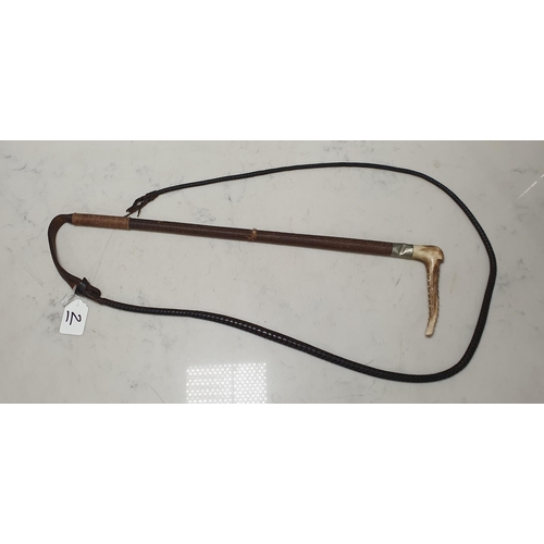 2 - A ladies horn handled Hunting Whip. (R1).