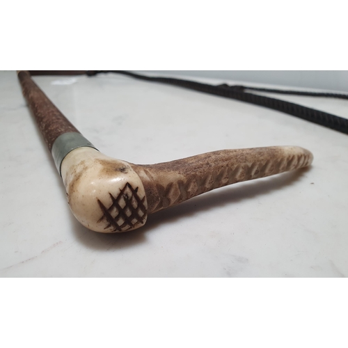 2 - A ladies horn handled Hunting Whip. (R1).