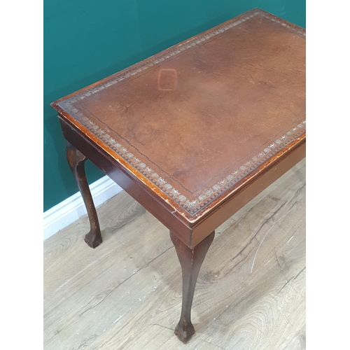 222 - A reproduction mahogany Canteen with inset leather style top containing a Part Sheffield EPNS Cutler... 