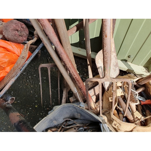 225 - A quantity of Garden & Workshop Tools and two Wheelbarrows.