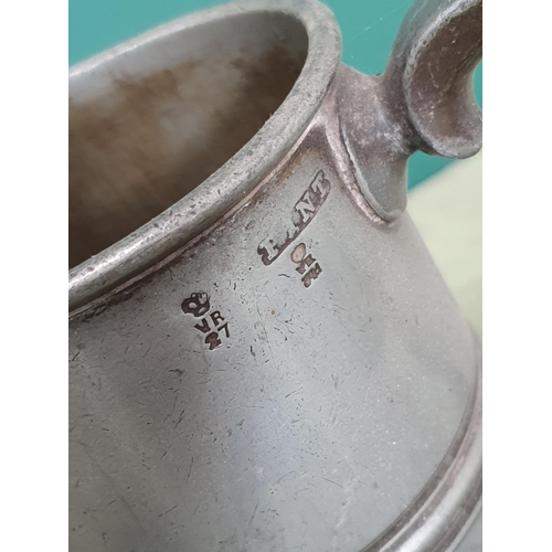 228 - A quantity of pewter including pedestal Mugs, Goblet, Tankards, Inkwell, Salt, Bell, etc, (R7)