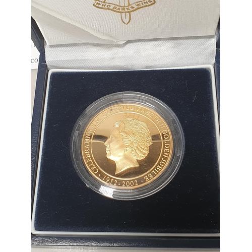 263 - A gold plated 2002 silver SAS Coin, Ltd Ed. 531/750