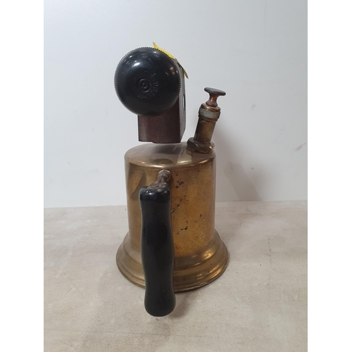 375 - A Butler brass Blow Lamp, 9 1/2in H