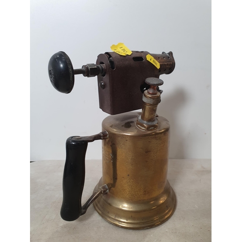 375 - A Butler brass Blow Lamp, 9 1/2in H