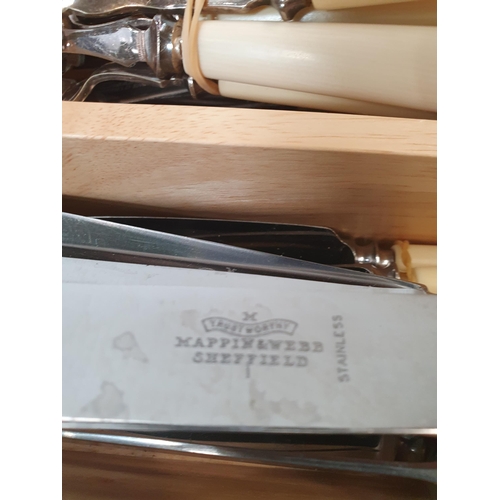 379 - A quantity of plated Cutlery in tray