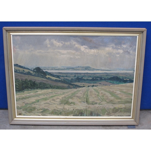 414 - V.WALTON. A rocky coastal landscape, signed, oil on canvas, 19½  x 19in; and another oil painting by... 