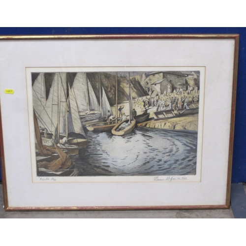 415 - ARTHER HENRY KNIGHTON HAMMOND. Figures and a rowing boat on a shore, pencil signed and inscribed 'Ar... 