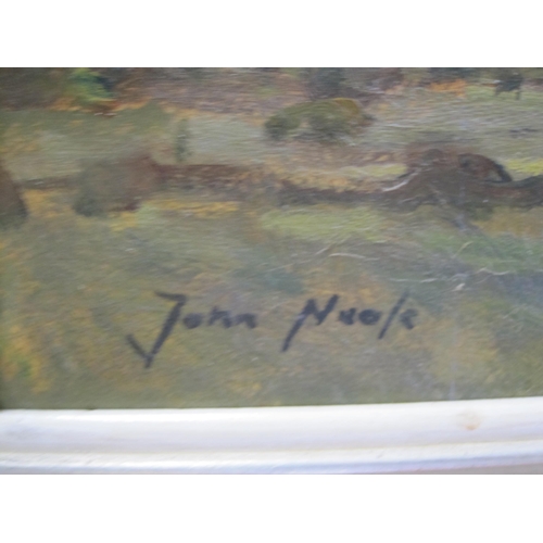 423 - JOHN NEALE. 'Halford, Warwickshire', signed, dated 1978 and titled on 'Ruskin Gallery, Stratford-on-... 