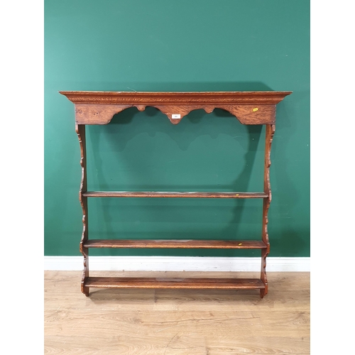 485 - An oak Delft Rack 4ft H x 3ft 11in W (R4)